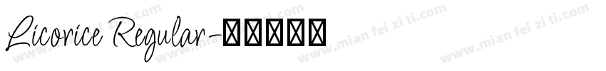 Licorice Regular字体转换